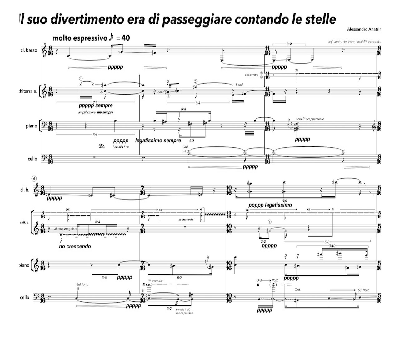 Il suo divertimento - Score page 1